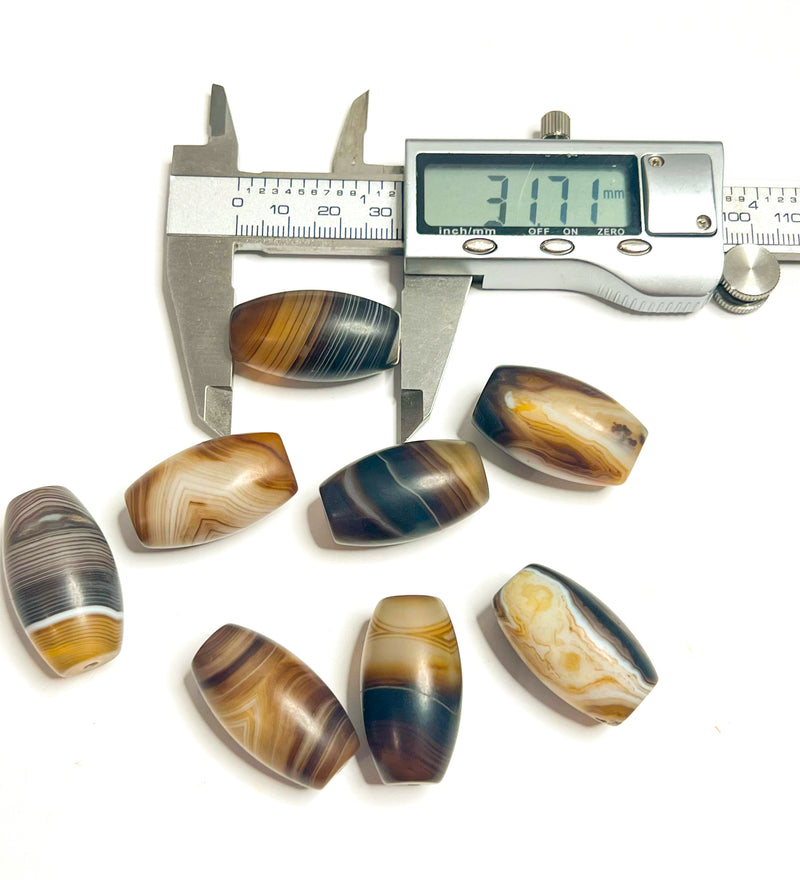 Brown Sardonyx Agate Focal Beads | 30mm & 40mm | Agate Focal Beads | DIY Jewelry Designs