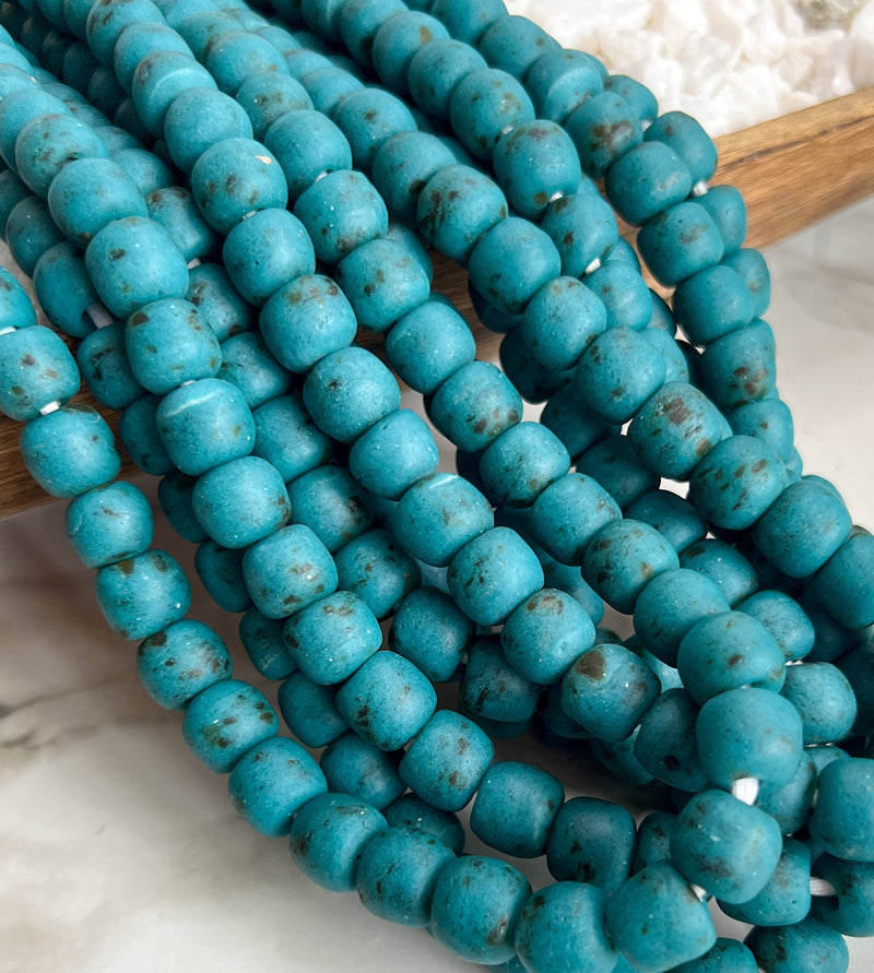 Krobo Handmade Round Glass Beads from Ghana Africa | Krobo Beads | African Recycled Glass Beads | Ghana Powder Glass Beads | Made from African Bottle Glass