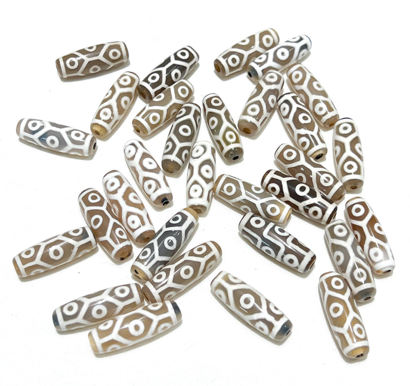 30mm Tibetan Agate Focal Beads | Tibetan Agate Focal Beads | Protection Beads | DIY Jewelry Designs | 1 Bead