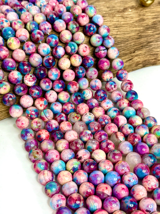 12mm Smooth Fire Agate Gemstone Beads | Smooth Round Agate | DIY Jewelry Designs | 15" Strand