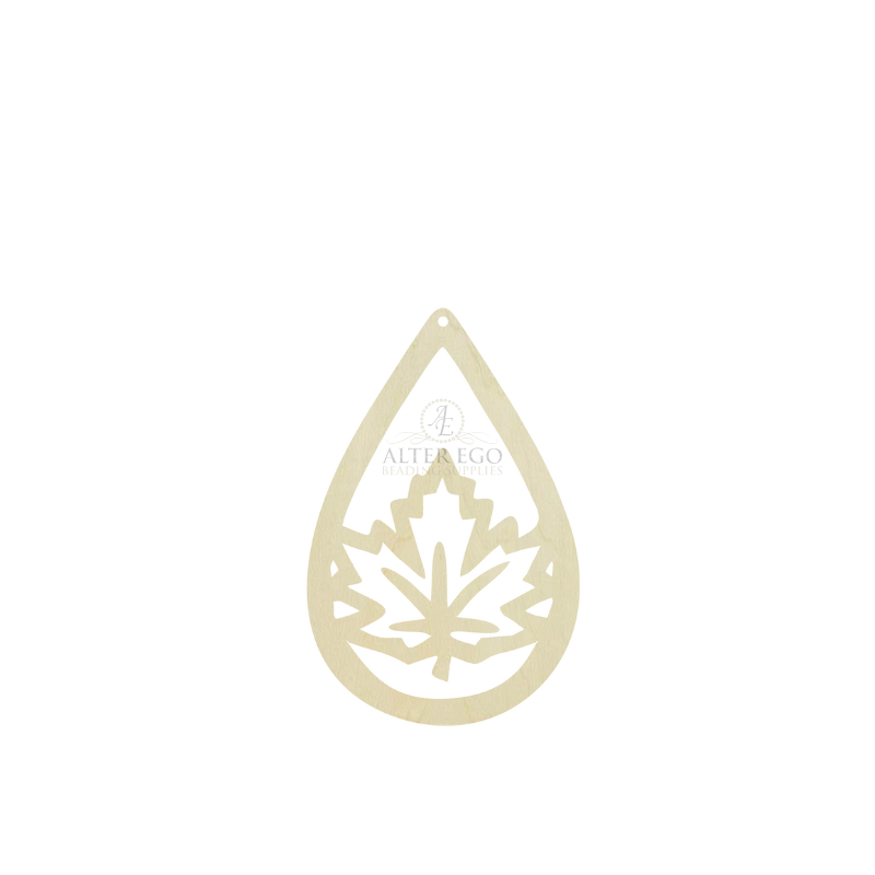 Hollow Maple Leaf Wood Earring Blanks | 1 pair or 5 pair | BULK | With or without holes | Unfinished Wood Laser Cutout | Dangle Earring Jewelry Blanks Shape