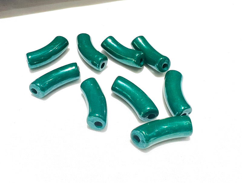 36mm Acrylic Tube Beads | Curved Tube Beads | Multiple Colors | 12x36mm | 1 Bead | DIY Jewelry Supplies