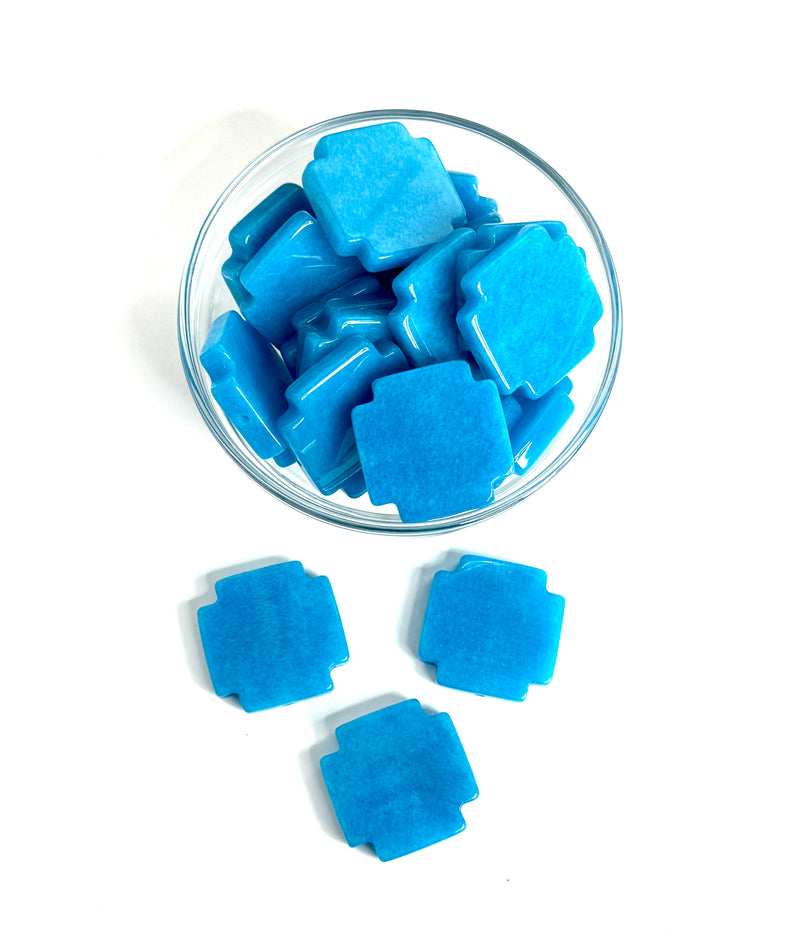 Jade Cross Centerpiece Beads – 30mm & 38mm – Yellow, Green, Blue, Orange, Fuchsia