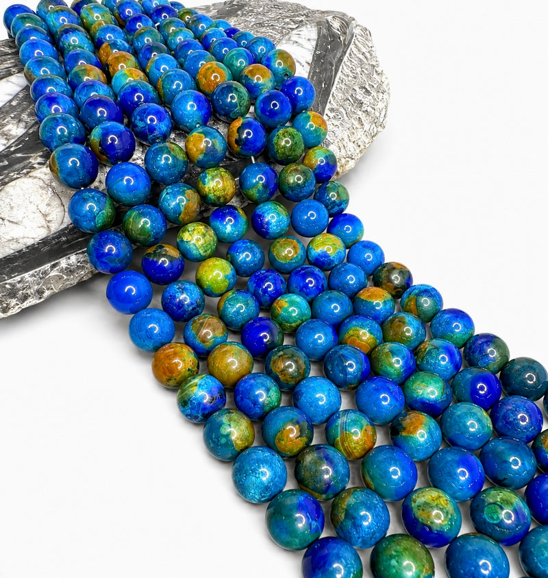 14mm Smooth Fire Agate Gemstone Beads | Multicolor Agate Beads | DIY Jewelry Designs | 15" Strand