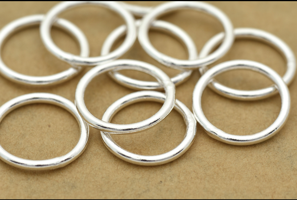 12mm Welded Jump Rings | 16 Gauge Closed Rings | Keychain | Necklace | Bracelet | Earring Pendant | Jewelry Finding |Silver Plated | 50 PCS