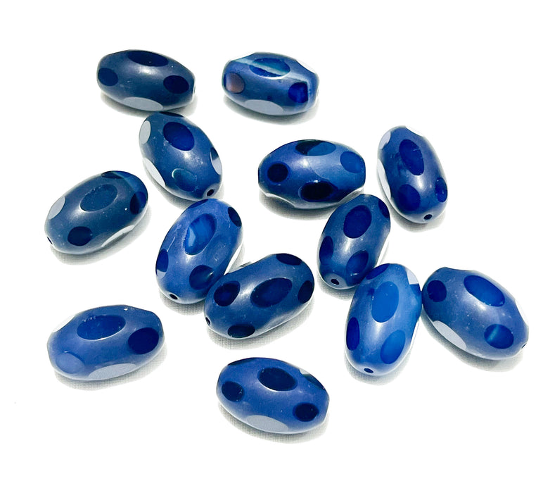 30mm Blue Agate Focal Beads | Blue Agate | 30mm Focals | DIY Jewelry Supplies