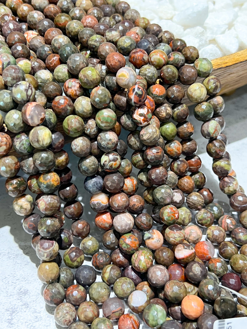 10mm Faceted Ocean Jasper | Faceted Brown Jasper | Also known as Dream Jasper | DIY Jewelry Designs