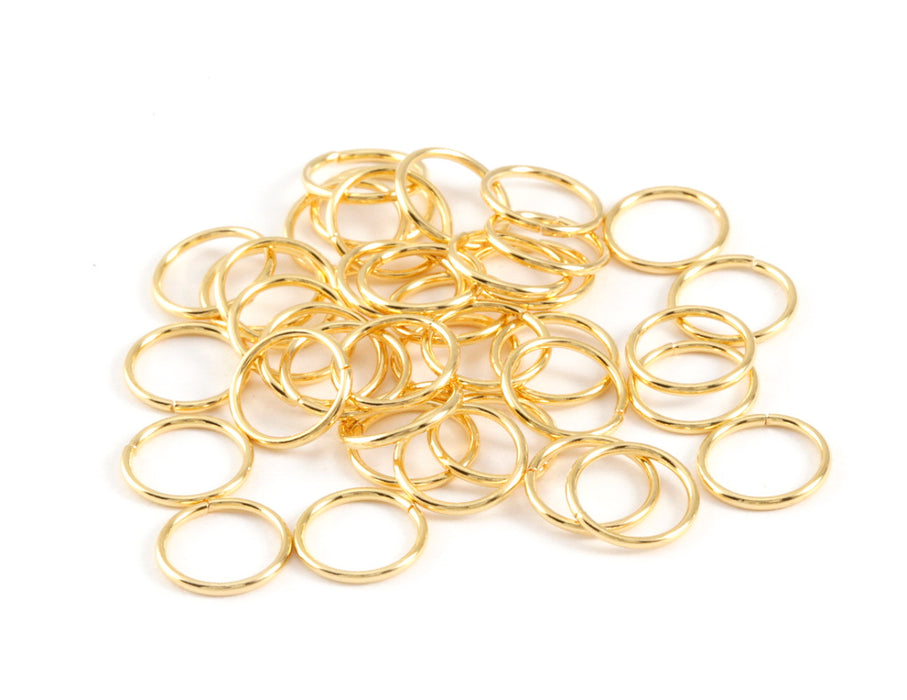 10mm Jump Rings | 20 Gauge Open Rings | Keychain | Necklace | Bracelet | Earring Pendant | Jewelry Finding |18k Gold Plated | 50 PCS