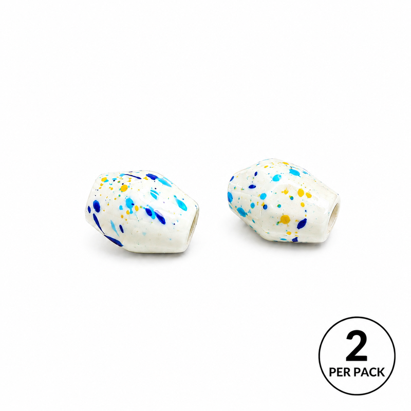 Paint Splatter Acrylic Beads – 25mm & 35mm | 2 Per Pack