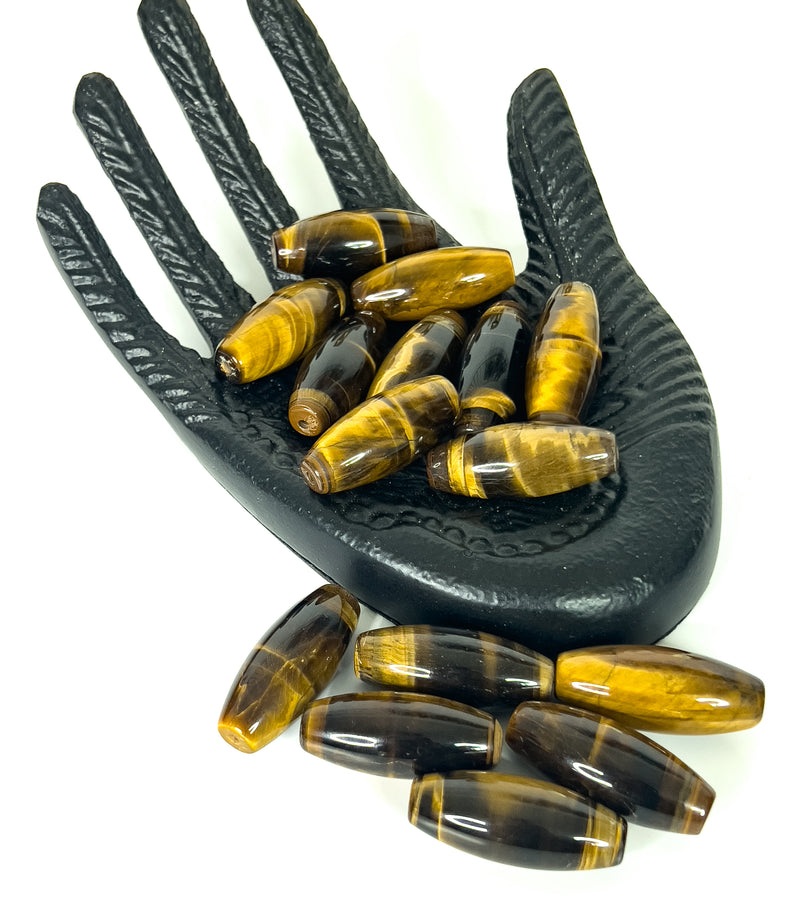 Tiger Eye Focal Beads | Three Sizes | Tiger’s Eye Gemstones Loose Stone Beads | Jewelry Making