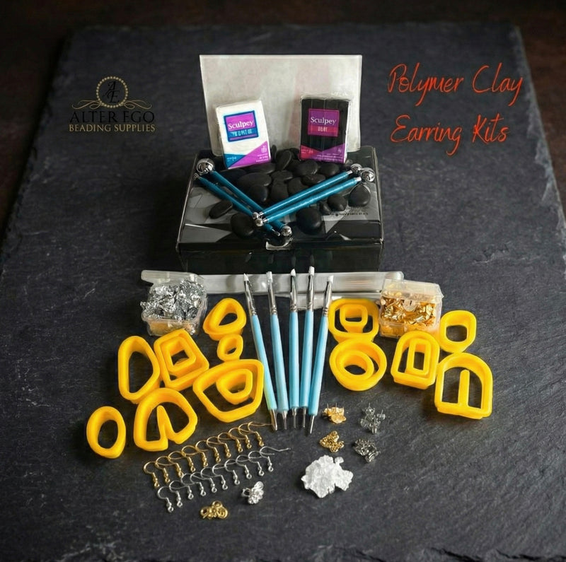 Polymer Clay Earring Kit | Clay Kits | 153 Piece Clay Kits | DIY Jewelry Designs | Make Over 10 PAIRS | Handmade Earrings