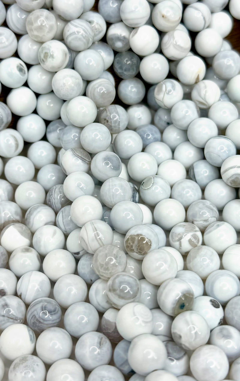 10mm Smooth Fire Agate Gemstone Beads – 15” Strand (Approx. 38 Beads) - One Strand