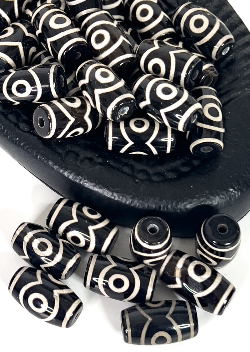 27mm Tibetan Agate Focal Beads | Tibetan Agate Focal Beads | Protection Beads | DIY Jewelry Designs | 1 Bead