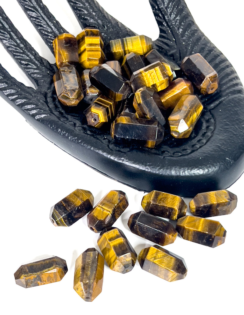 Tiger Eye Focal Beads | Three Sizes | Tiger’s Eye Gemstones Loose Stone Beads | Jewelry Making