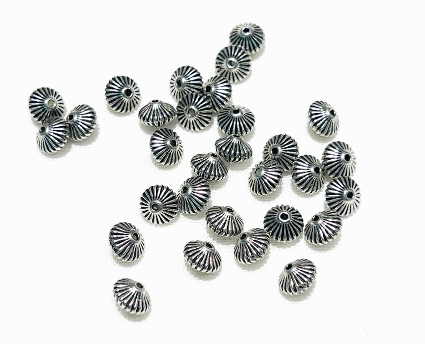 6x8mm Cushion Pewter Spacers | Pewter Spacers | DIY Jewelry Making | 40 Per Pack