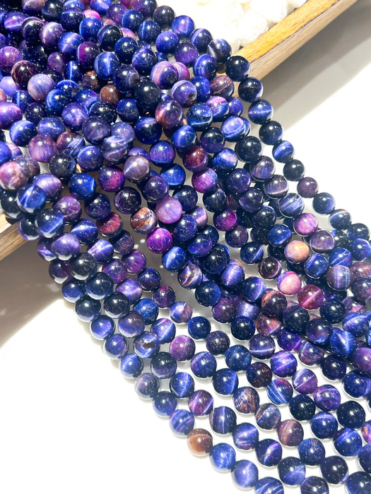 10mm Smooth Mystic Tigers Eye | Tigers Eye Gemstone Beads | Healing Properties | DIY Jewelry Making