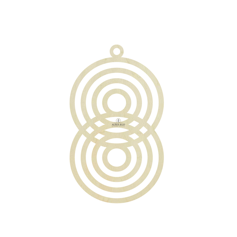 Double Spiral Hollow Loops Wood Blanks | 1 pair or 5 pair | BULK | With or without holes | Unfinished Wood Laser Cutout | Dangle Earring Jewelry Blanks Shape