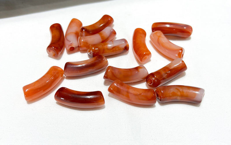 36mm Acrylic Tube Beads | Curved Tube Beads | Multiple Colors | 12x36mm | 1 Bead | DIY Jewelry Supplies