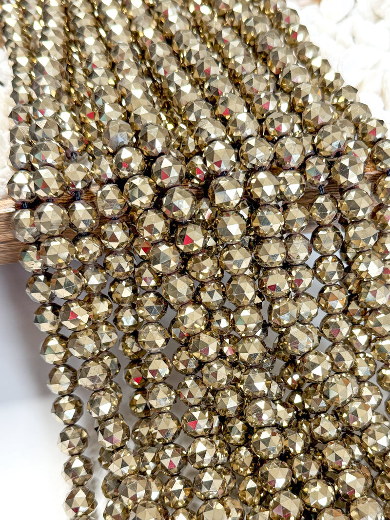 10mm Triple Faceted Hematite Gemstone Beads| Triple Faceted Hematite | DIY Jewelry Designs | 16" Strand