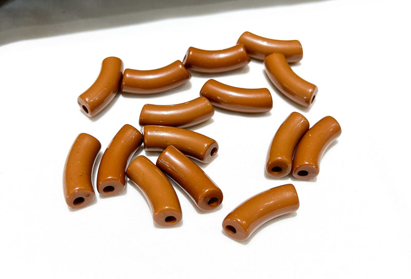 36mm Acrylic Tube Beads | Curved Tube Beads | Multiple Colors | 12x36mm | 1 Bead | DIY Jewelry Supplies