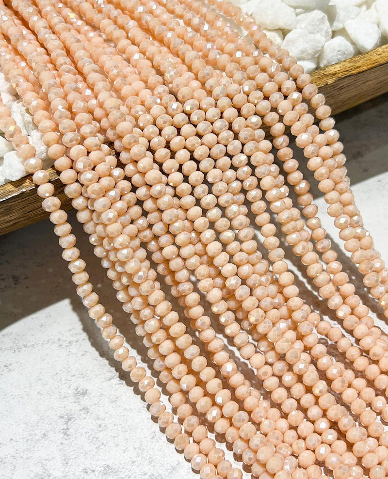 4x6mm Glass Crystal Rondelle Beads