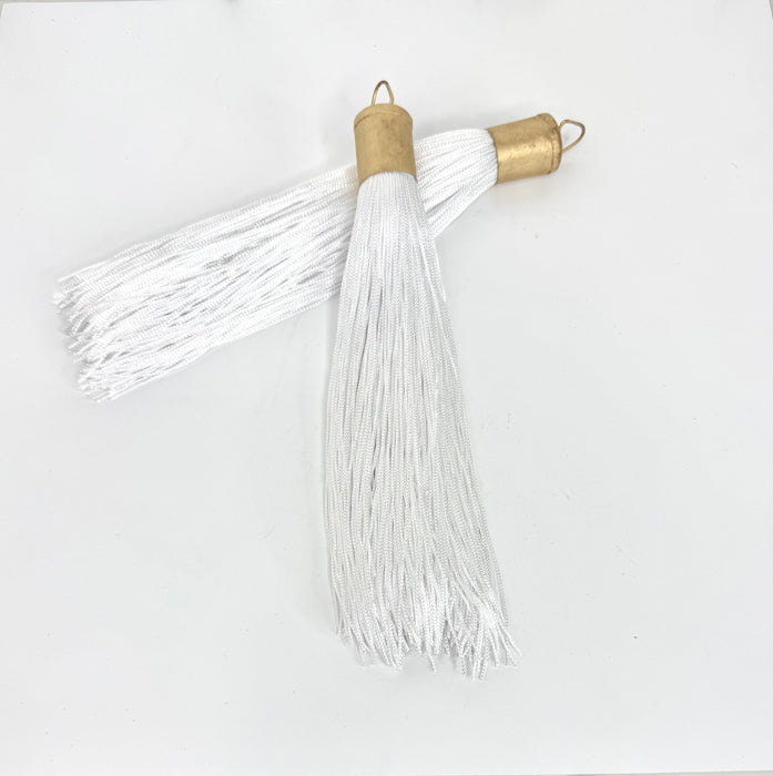 9 Inch Long Silk Tassels with Textured Brass Caps – Vibrant Jewelry Making Components for Statement Necklaces, Earrings & DIY Designs