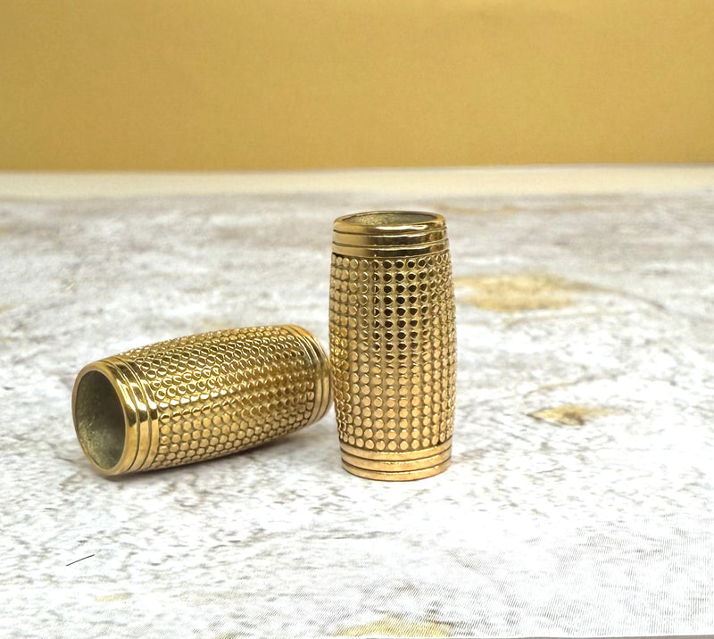 304 Stainless Steel Beads | 24x12mm Gold & Silver Stainless Steel Column Beads | Choose 1 or 2 beads