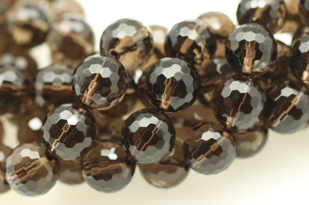 Smokey Quartz Gemstone Beads | 10mm Faceted Smokey Quartz | 6mm Smooth Smokey Quartz | Healing Properties | DIY Jewelry Designs