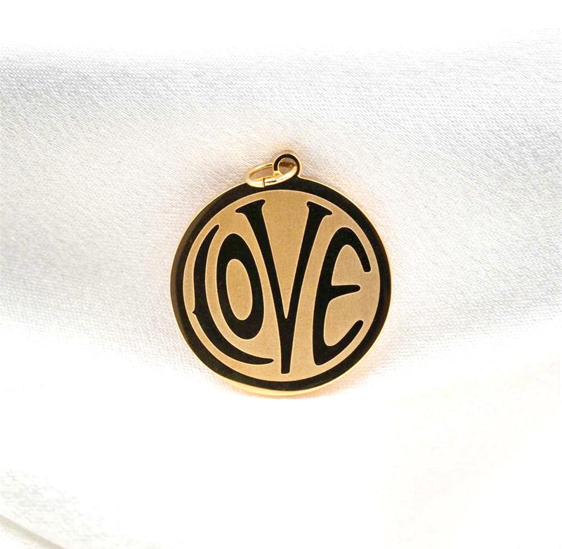 30mm Stainless Steel Charms | Love Charms | Silver Gold Stainless Steel | DIY Jewelry Designs | 1 Charm