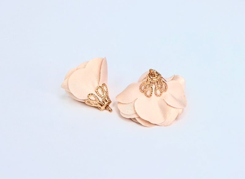 1" Tassels | Mini Flower Tassels | Light Gold Cap | Tassel Pendants | Sold in Pairs | Multiple Colors | DIY Jewelry Designs