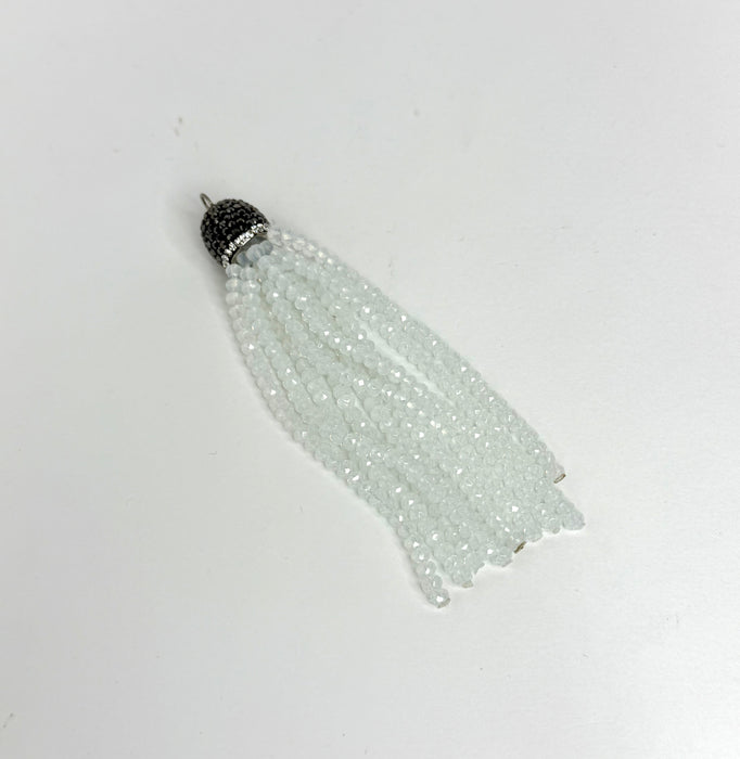 3” & 3.5" Beaded Tassels | Crystal Tassels | Tassels with Micro Pave' Caps | DIY Jewelry Designs | 1 Tassel