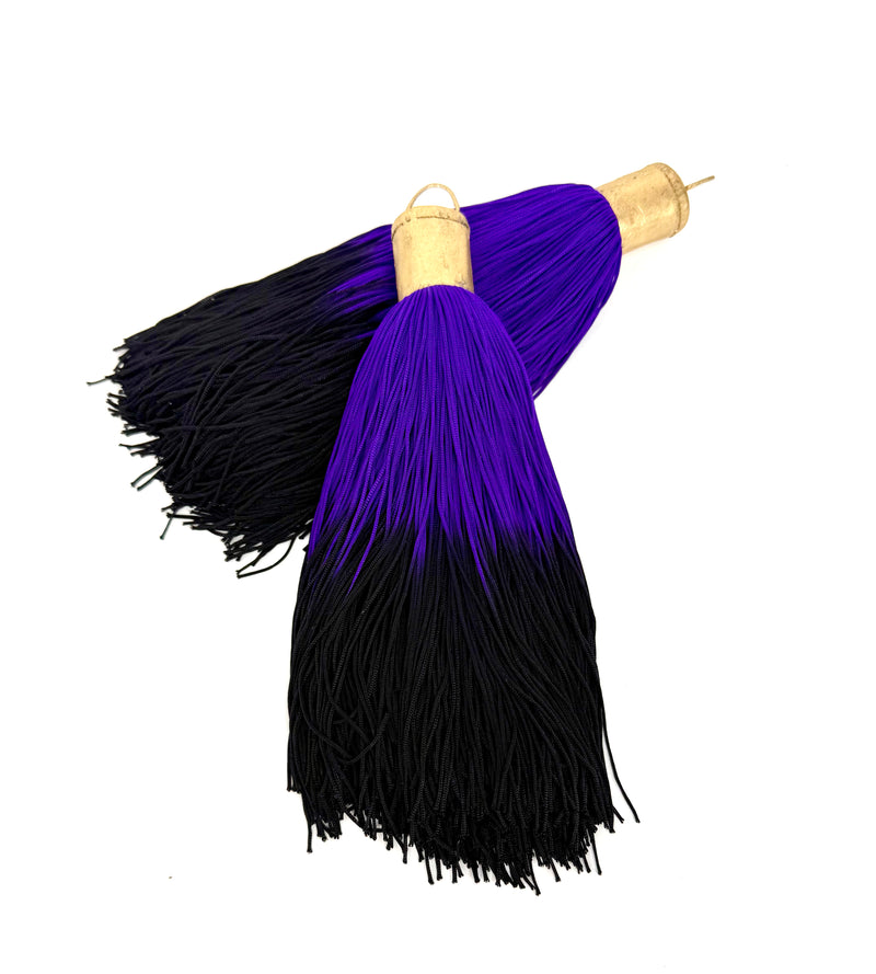 9 Inch Long Silk Tassels with Textured Brass Caps – Vibrant Jewelry Making Components for Statement Necklaces, Earrings & DIY Designs