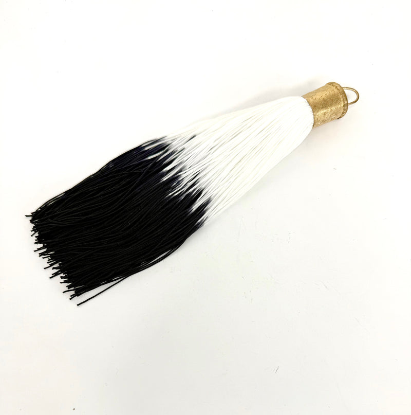 9 Inch Long Silk Tassels with Textured Brass Caps – Vibrant Jewelry Making Components for Statement Necklaces, Earrings & DIY Designs