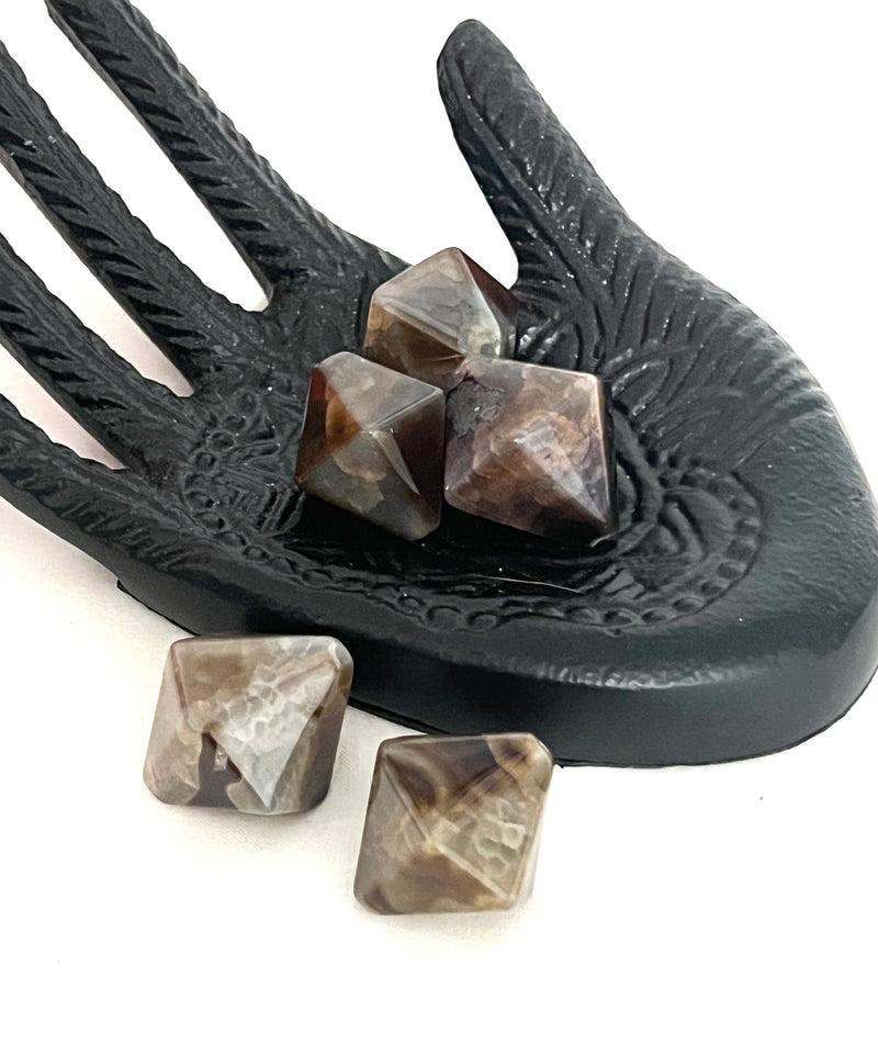 32x35mm Faceted Aate Gemstone Centerpiece Bead | 30x35mm Diamond Shape Bead | DIY Jewelry |1 Piece