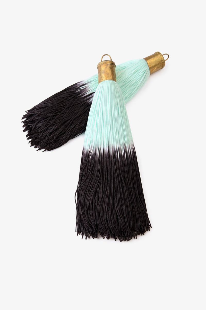 9 Inch Long Silk Tassels with Textured Brass Caps – Vibrant Jewelry Making Components for Statement Necklaces, Earrings & DIY Designs - 24 Colors