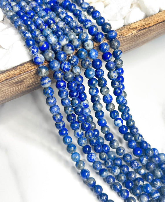 Smooth Natural Lapis Lazuli Gemstone Beads