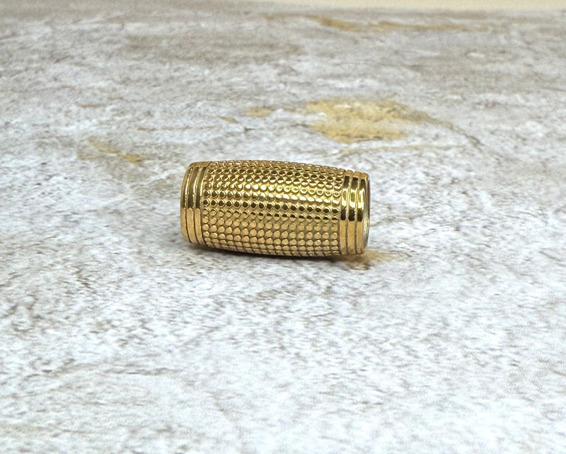 304 Stainless Steel Beads | 24x12mm Gold & Silver Stainless Steel Column Beads | Choose 1 or 2 beads