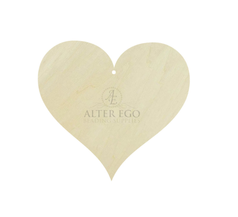 Solid Wood Hearts | 1 pair or 5 pair | BULK | With or without holes | Unfinished Wood Laser Cutout | Dangle Earring Jewelry Blanks Shape