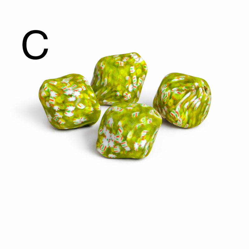 37-38mm x 32mm African Recycled Bi-cone Beads | African Beads | Krobo Glass Beads | DIY Jewelry Designs | One Piece