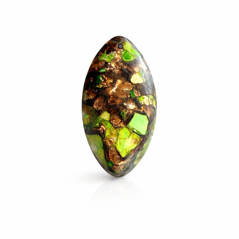 30x60mm Sea Sediment Jasper & Bronzite Pendants – Oval, Coffin, Rectangle & Diamond Shapes – Statement Gemstone Focals- Top Drilled Pendants