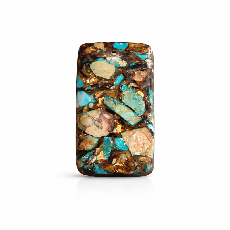 30x60mm Sea Sediment Jasper & Bronzite Pendants – Oval, Coffin, Rectangle & Diamond Shapes – Statement Gemstone Focals- Top Drilled Pendants