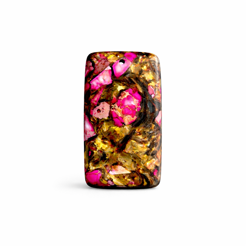 30x60mm Sea Sediment Jasper & Bronzite Pendants – Oval, Coffin, Rectangle & Diamond Shapes – Statement Gemstone Focals- Top Drilled Pendants