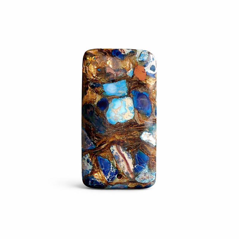 30x60mm Sea Sediment Jasper & Bronzite Pendants – Oval, Coffin, Rectangle & Diamond Shapes – Statement Gemstone Focals- Top Drilled Pendants