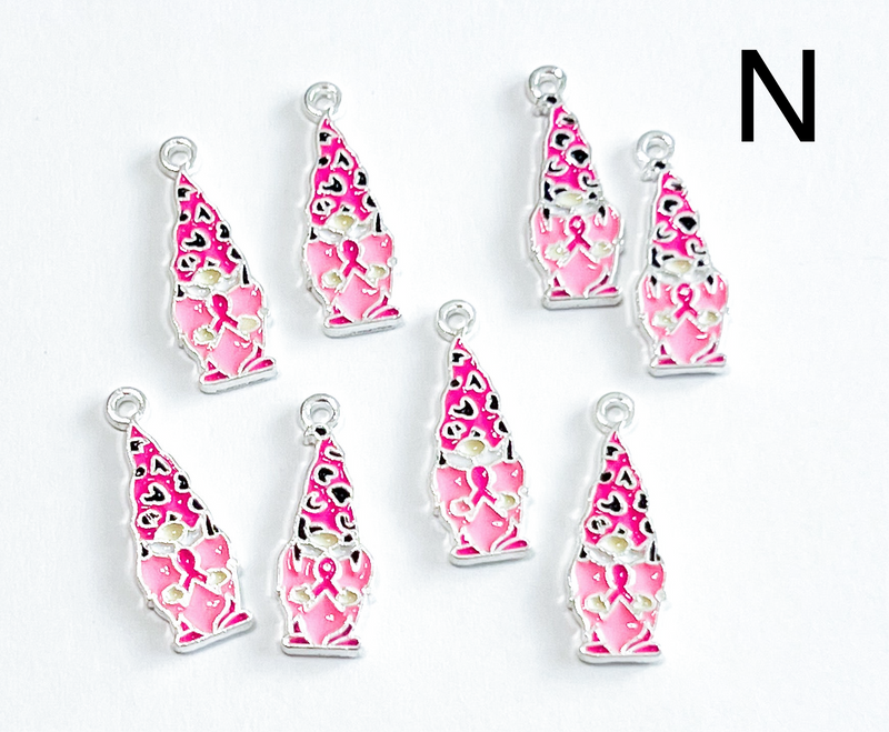 Alloy Breast Cancer Awareness Charm |Pink Ribbon Pendant | Alloy Hope Charms |Charm for Jewelry Making | 1 Piece