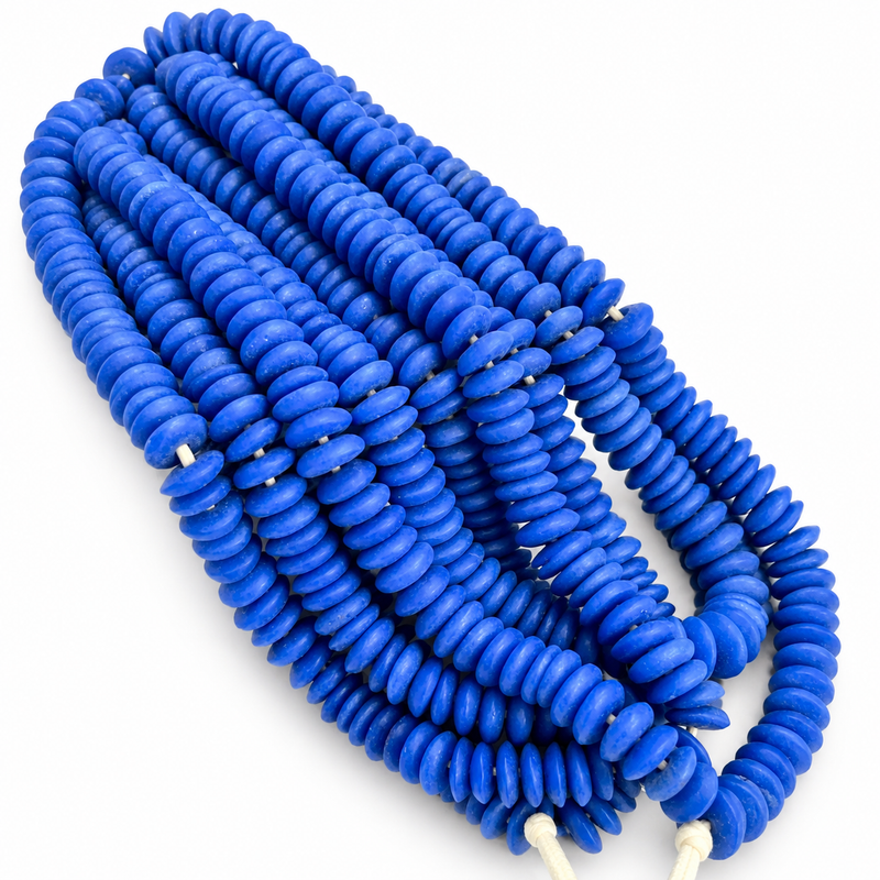 14mm Ashanti Glass Saucer Beads | 120 Pcs - African Spacer Beads | Fair Trade Beads | African Beads | DIY Jewelry Designs