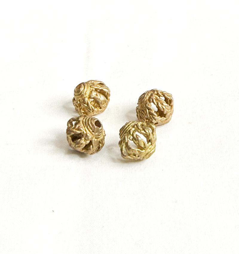 14x16mm Ghanian Brass Beads Cage Brass Beads | Solid Brass | DIY Jewelry Designs | Pack of 2
