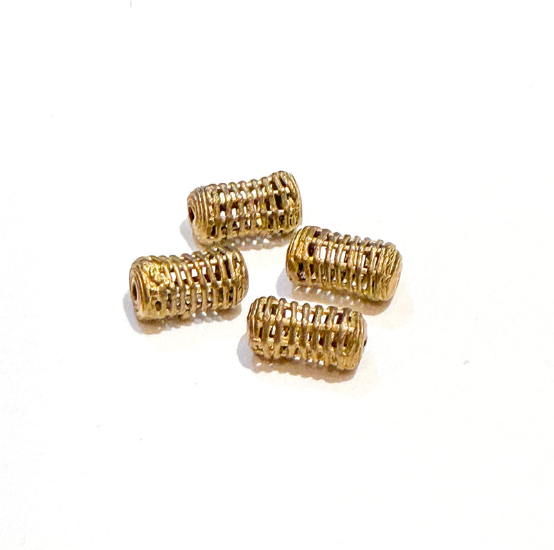 12x21mm African Brass Beads| Brass Cage Beads | DIY Jewelry Designs | 2 Beads
