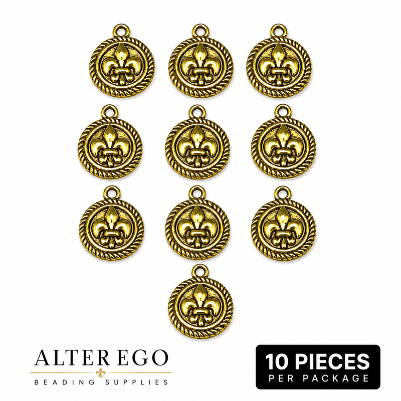 18mm Fleur de Lis Charms