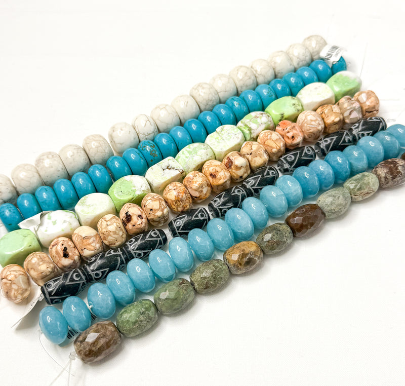 The Chunky Bundle | Gemstone Bead Bundle | DIY Jewelry Designs | 7 Strands | 7.5 " Strands