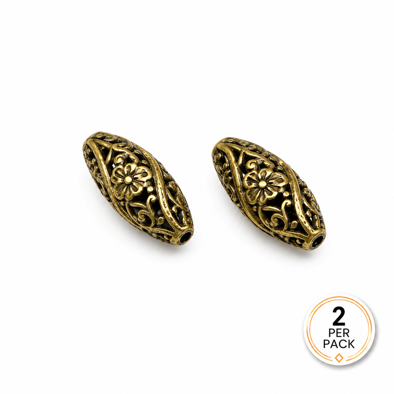 26mm Metal Fringe Beads | 2 beads